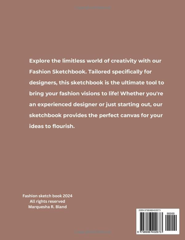 Fashion Sketchbook: Tailored specifically for designers ,croquis fashion template,beginner friendly,soft cover fashion template book for creators and aspiring fashion designers image 3