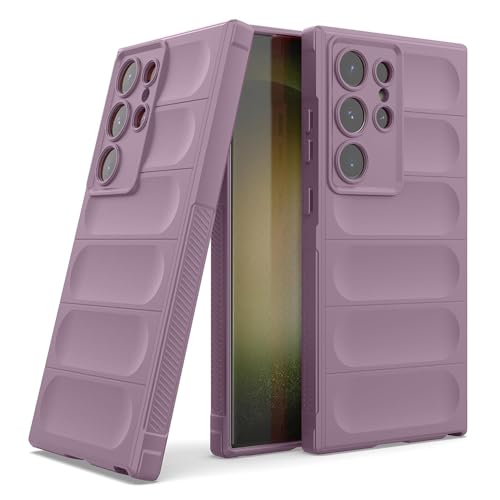 Image of amazon basics Mobile Cover for Samsung Galaxy S24 Ultra 5G | Full Camera Protection | Liquid Silicon Case | Flexible Bumper Case for Samsung Galaxy S24 Ultra 5G (Purple)