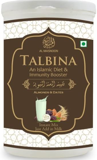 Al Masnoon Talbina with Almond Dates Instant Mix 300g (pack of 2) A Sunnah & Healthy Food for All Age Group