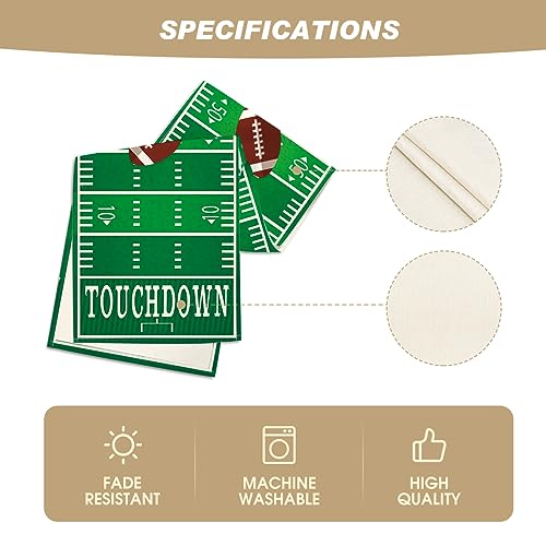 Artoid Mode Touch Down American Football Court Table Runner, Rugby Boy Fall Birthday Party Kitchen Dining Table Decoration for Home Decor 13x120 Inch by Artoid Mode - Used condition - Image 5