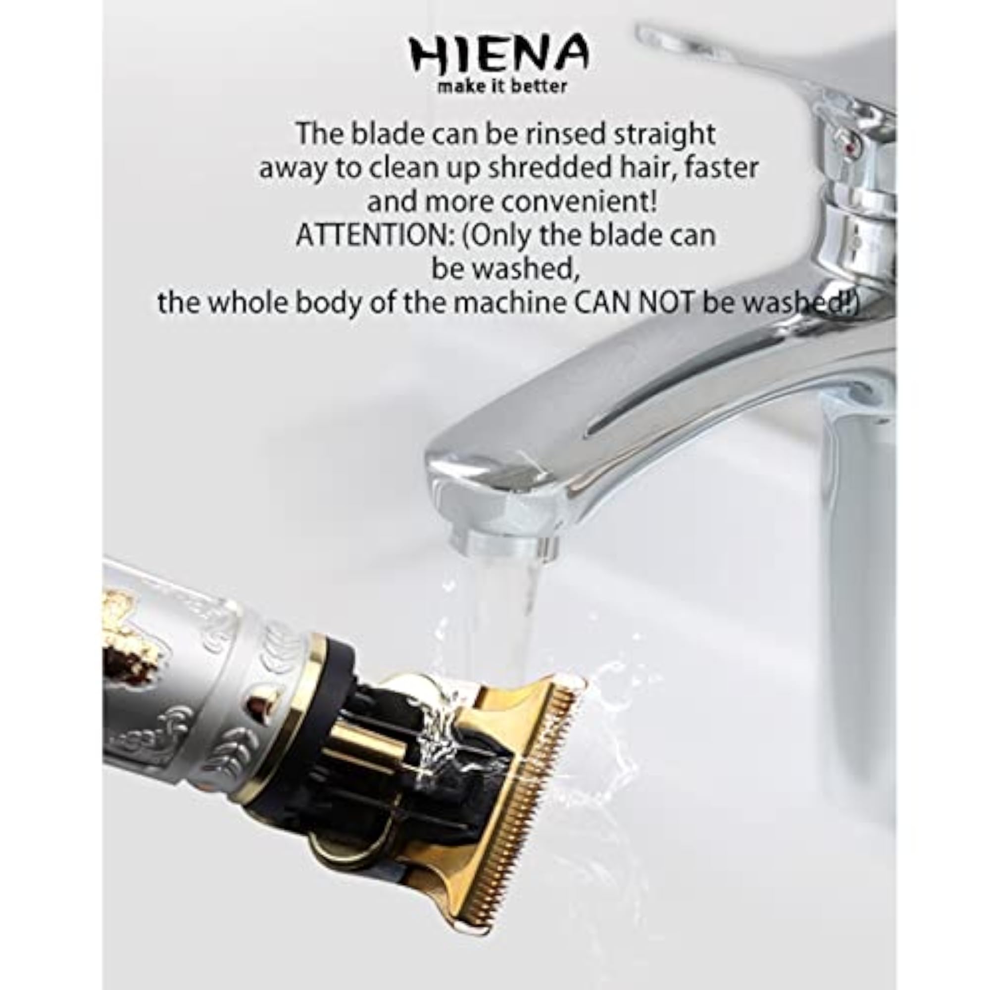 Men's Gold Zero Gapped T-Blade Hair Trimmer, Cordless