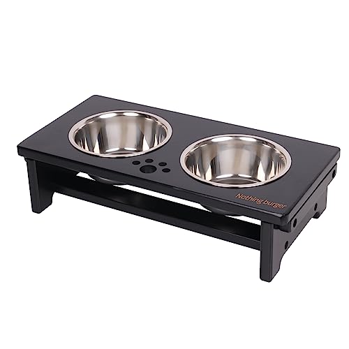 Raised Dog Bowls For Small Dogs, Dog Bowls With Stand, Raised Dog Feeder With 2 Stainless Steel Bowls By Nothing Burger