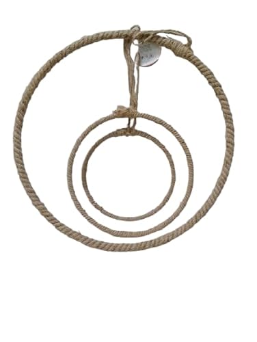 NATALE CORONA CERCHIO GHIRLANDA IN CORDA DA DECORARE, 3 PEZZI: 40 CM, 25 CM, 20 CM. DECORAZIONE NATALIZIA - VENDITA RELATIVA AL TRIS COMPLETO.