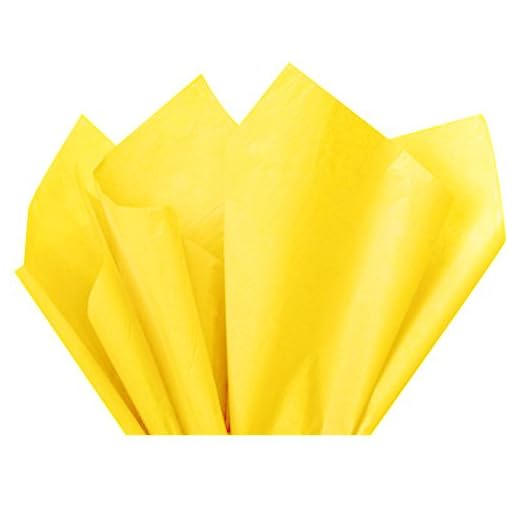 Flexicore Packaging Yellow Gift Wrap Tissue Paper | Size: 15 Inch X 20 Inch | Count: 10 Sheets | Color: Yellow