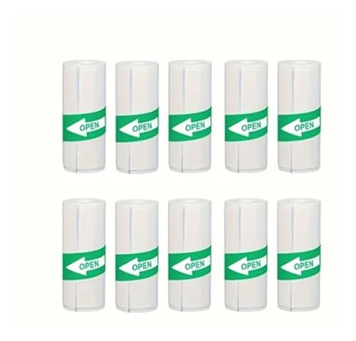 Rolki papieru termicznego, Papier termiczny do drukarek biały samoprzylepny 5-50 szt(10PCS White Sticky)