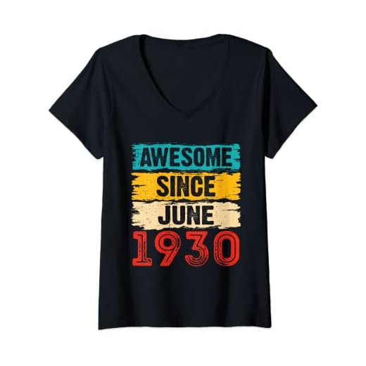 Mujer Regalos de 93 años impresionantes desde junio de 1930 para cumpleaños Camiseta Cuello V