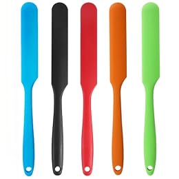 5 Pcs Silicone Jar Spatulas,Sourdough Spatula with Long Handle,Cake Cream Butter Spatulas(5 Pcs)