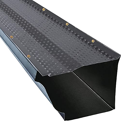 Bestul 5" Aluminum Gutter Guard 5''×75'（25 Pieces/Pack）35 Year Aluminum Covers ​Suitable For Roofs, Floor Surfaces And High-Rise Buildings Matched Screws Included #TOP1