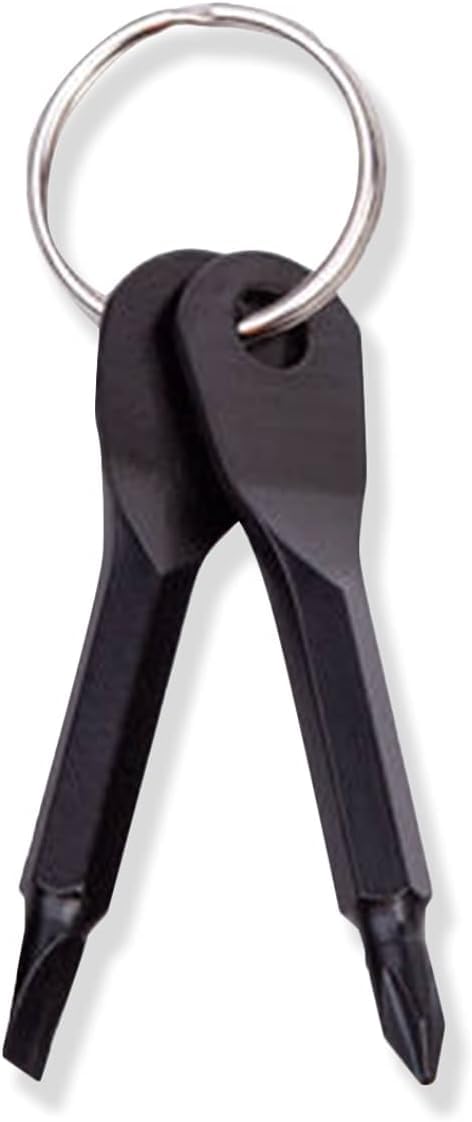 Christmas Gifts for Men Dad,2 Style Key Chain Screwdriver,Multifunction Screwdriver Set,Gifts for Men,Use for Outdoor,Camping,Repair Tool (Black)