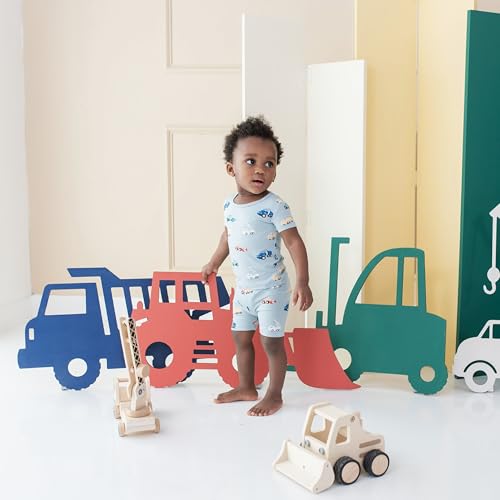 KYTE BABY, Short Sleeve Toddler Pajama Set, 97% Rayon made from Bamboo, 3% Spandex2