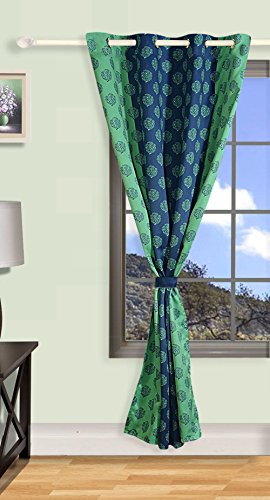Image of Swayam 80% Blackout Polyester Long Door Curtain for Living Room & Bedroom | 9 Feet | Room Darkening Curtain with Eyelets | Pack of 1 | Solid Design - Beige