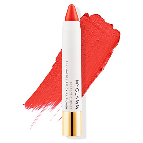 Image of MyGlamm Perfect Curves Matte Lip Crayon (Soleil), 4.5 g - Cruelty Free & Vegan