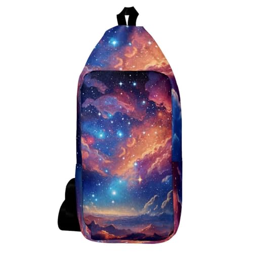Sac bandoulière galaxie contre le mal de dos - Petit sac ergonomique léger