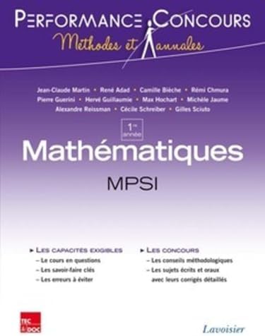 Mathématiques 1re année MPSI