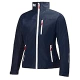 Helly Hansen Women's Crew Midlayer Fleece Lined Waterproof Breathable Rain Jacket, 597 Navy, Small