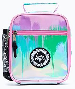 hype Pink & Teal DRIP Holographic Lunch Bag