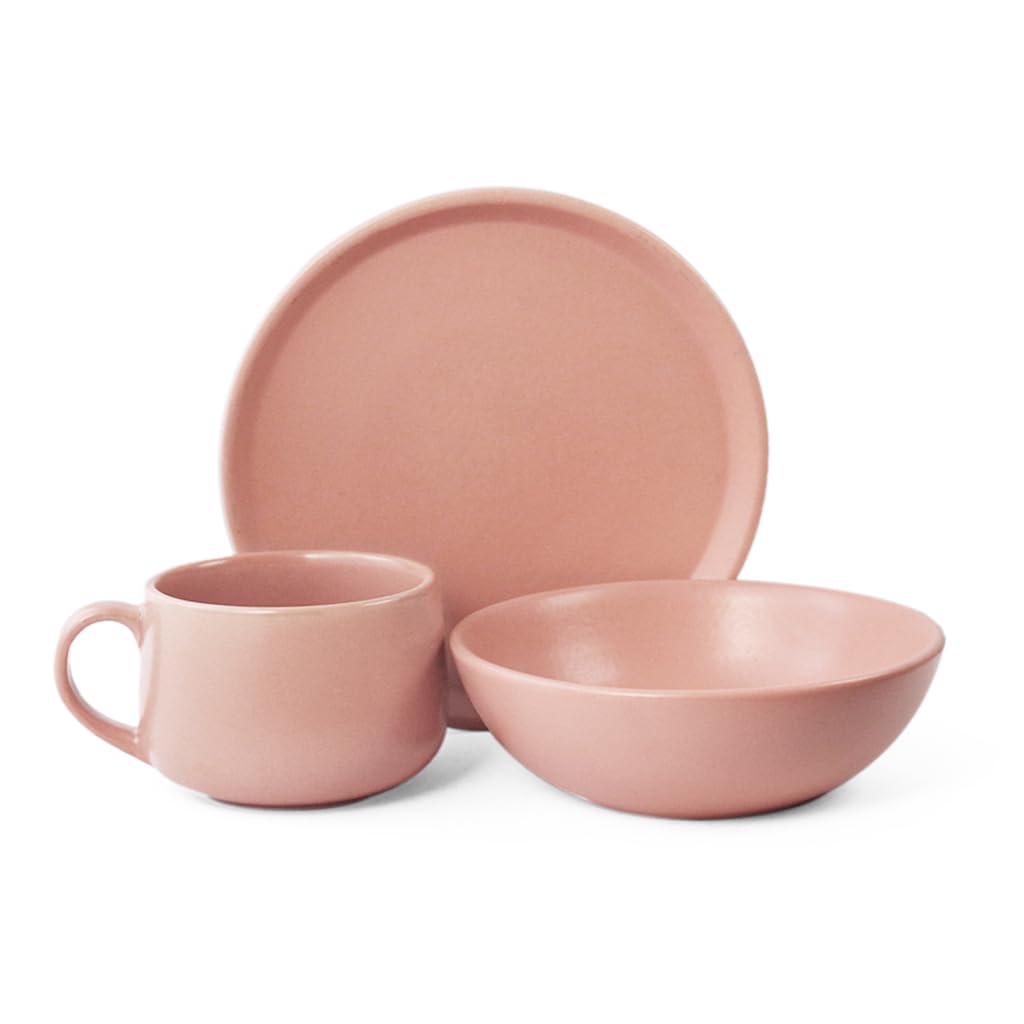 Flamingo Pink Dinner Set for Couples - 6 Piece Ceramic Set -18