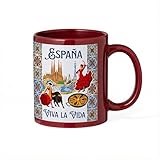 Taza Personalizada con Foto, Logo o Texto – Impresión UV de Alta Definición – Taza de Cerámica con Borde y Asa de Colores – Regalo Original para Cumpleaños, Oficina y Eventos (Burdeos)