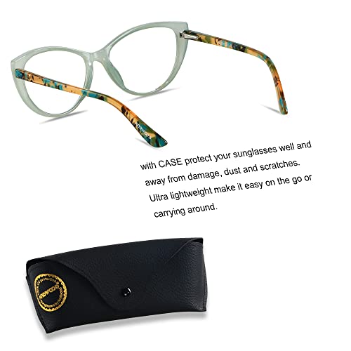 Image of ANDWOOD Blue Light Blocking Glasses Women Bluelight Blocker Computer Cateye Clear Cat Eye Eyeglasses Frame AR003