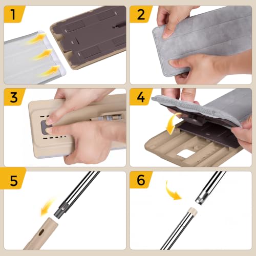 Masthome Balai Serpillière Microfibre et Seau, Séparation Eau Propre/Sale – vue 9