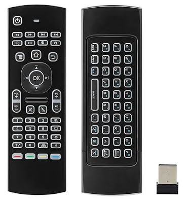 BIFANS MX3 2.4G Mini Wireless Keyboard Multifunctional Air Mouse with Backlit and Voice Input infrared Remote Control for Android TV Box MXQ/HK1/TX3/H96/X96/X88, Projector, PC MAC PS3 Pad XBOX:MX3-L-V