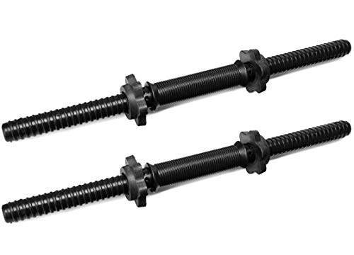 LYZ Pair of Dumbbell Bars Steel Inside Dumbbell Handles Weight Lifting Spinlock Collar