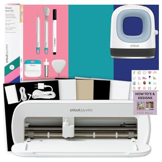 Cricut Joy Xtra Cutting Machine T-Shirt Making Bundle with Mini EasyPress Heat Press - Includes Smart Iron-On Materials, Tools & Heat Transfer Vinyl Design Guides