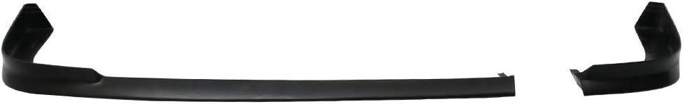 IKON MOTORSPORTS, Rear Bumper Lip Compatible With 2001-2003 Honda Civic 2 Door Coupe, TR Style Unpainted Black PU Air Dam Chin Rear Diffuser Bumper Spoiler Splitter Add on, 2002