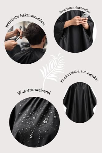 Friseurumhang IC Collection mit Hakenverschluss in Schwarz