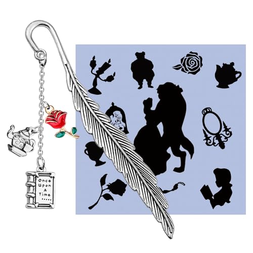 KUIYAI Fairy Tale Gift Princess Belle Gift Metal Bookmark for Reader Book Lover Bookish Bookworm Book Nerd (Beauty Beast bm UK)