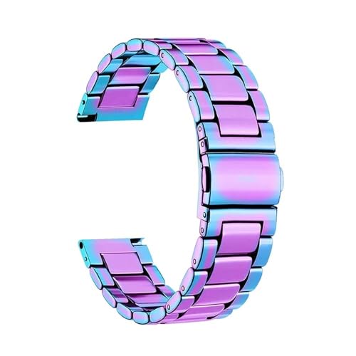 [MEVMEVGNLN] Fit For Amazfit GTS/4/2/2e/3/GTS2 Mini/GTR 47mm/GTR 4 3 2 Pro�u���X���b�gBip 3Pro 5�X�g���b�v�ɓK������X�e�����X�X�`�[���o���h(Colorful,22MM)