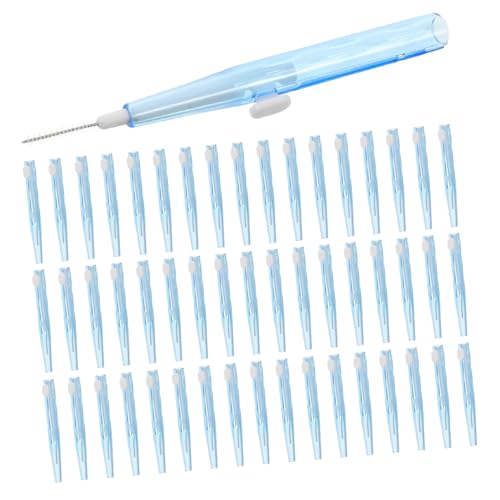 ZUNOXAZ 40 piezas Cepillos Interdentales Push Pull Cerdas Suaves y Flexibles para Limpieza Profunda Dientes Palillos para Brackets Higiene Oral Casa y Viajes
