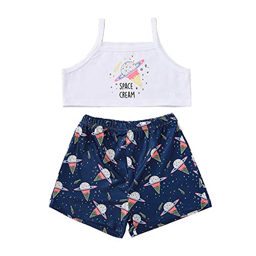 Shorts com letras europeias para crianças, blusa estampada para meninas e + roupas e conjunto para m