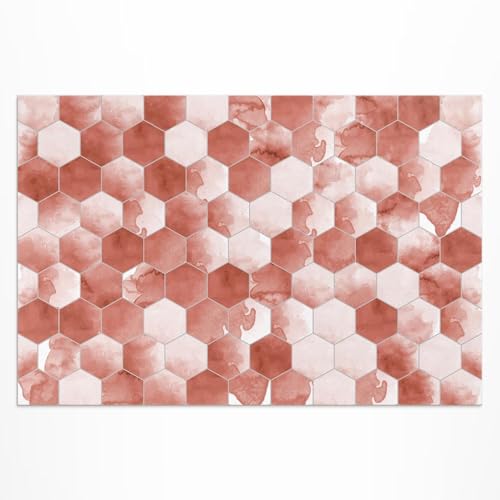 Tapis d'extérieur 100x150 imperméable pour balcon et terrasse design hexagone - 2