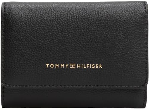 Tommy Hilfiger TH LOGOTAPE TRIFOLD Kadın Cüzdan, Siyah, Tek Beden - Görsel 1