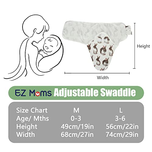 Ez Moms Soft Baby Swaddlers For Newborns Breathable Newborn Swaddle Set Girl Velcro Swaddle Newborn Comfortable Baby Swaddle Wrap Swaddles 0-3 Month 3Pcs Baby Girl Swaddle With 3Pcs Headbands #TOP5