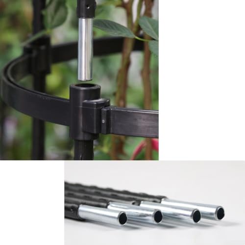 Soporte de torre de obelisco de jardín para plantas trepadoras y vid de tomate 5