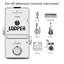 Rowin Looper Guitar Pédales à effet boucle électrique avec port de carte mémoire, boucles illimitées 10 minutes d… - Les Beatles, Paul McCartney, John Lennon, RIngo Starr, George Harrison Rowin Looper Guitar Pédales à effet boucle électrique avec port de carte mémoire, boucles illimitées 10 minutes d… – Image 5