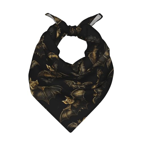 SHBYYGR Silk Satin Head Scarf for Women - 22 X 22 Square Fashion Hair Scarf Halloween Bat Goth Spooky Retro Elegant Neck Scarves Purse Scarf Handbags Bandana Neckerchief