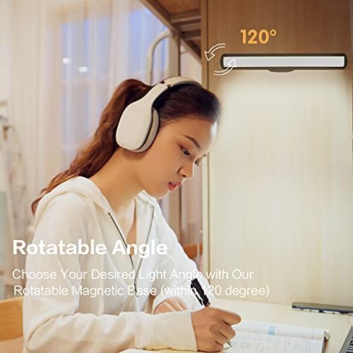 Rechargeable Battery LED Lights Bar 2000mAh , Hapfish Magnetic 5W Steplessly Dimmable Under Cabinet Light with Remote Control, 3 Color Modes, USB Touch Lamps for Bedroom, Living Room, Mirror, Kitchen