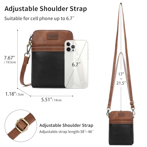 Image of SENDEFN Cell Phone Purses for Women Small Crossbody Bag Shoulder Handbag with Adjustable Strap