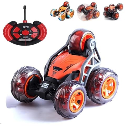Image of Brand Conquer Remote Control Rock Crawler Mist Smoke Spray Function, High Speed 1:18 RC Car Toys for Boys 2WD Off Road Vehicle Toy Cars for Kids Monster Truck Rock Climbing Car Toy (Stunt Cars Red)