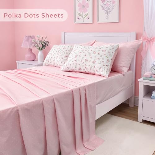 Image of Queen Comforter Set for Girls Floral Cottagecore 7 Pieces Bed in a Bag
