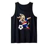 diseño de perro bailando fútbol para usar en una práctica o un torneo. Regalo perfecto para un cumpleaños o Navidad para un jugador de fútbol o amigos. Obtenga su gráfico de fútbol de bandera de Costa Rica hoy.
