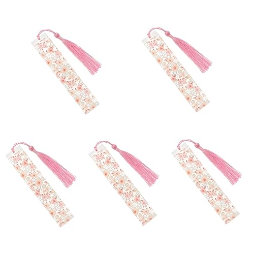 Marque-page époxy fleurs séchées NUOBESTY lot de 5 pièces pour livre
