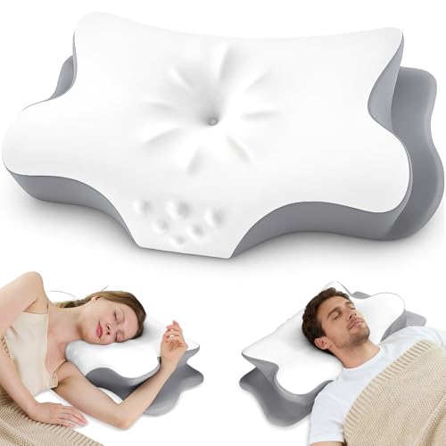 Cervical Neck Pillow Memory Foam with Cooling Cover