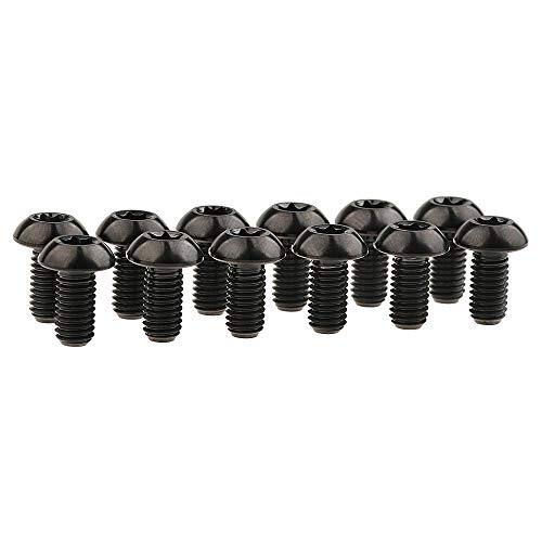 Image of 12Pcs Ti Titanium Bolts Torx M5x10 Bicycle Bike Disc Brake Cycle Rotor Screws Gr5 (Black)