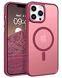 BENTOBEN Magnetic for iPhone 13 Pro Max Case, [Compatible with MagSafe] Translucent Matte Frosted Anti-Fingerprint Slim Shockproof Women Men Protective Cover Case for iPhone 13 Pro Max 6.7',Wine Red