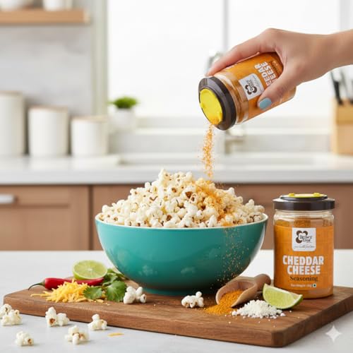 Image of Browntree Mexican Cheese + Cheddar Cheese Combo Pack Seasoning Powder-100g| Each Pack 50g | Creamy & Cheesy Flavours | Ideal for Popcorn, Pasta, Fries & Snacks | Movie Style Popcorn Powder
