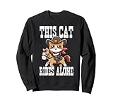 Photo Gallery design grafico western cowboy cat meowdy felpa Photo Gallery design grafico western cowboy cat meowdy felpa